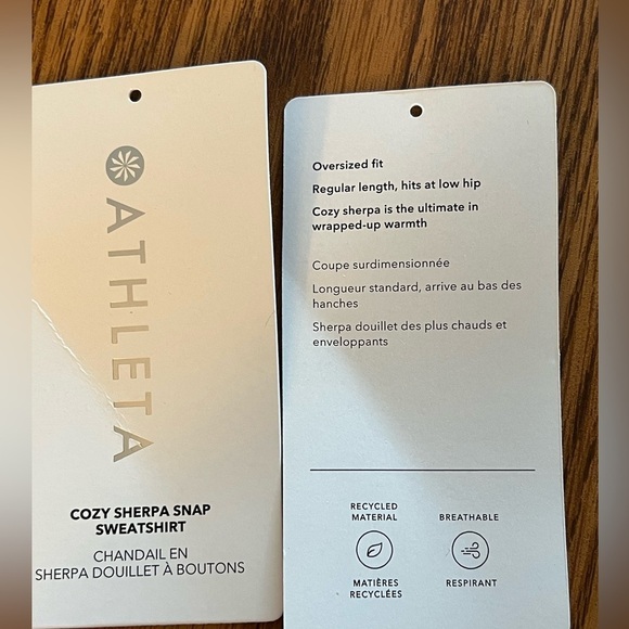 Athleta cozy Sherpa snap fleece - Picture 7 of 8